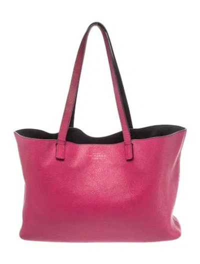 Pre-owned Smythson Leather Tote In Pink