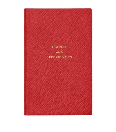 Smythson Leather Travel And Experiences Panama Notebook In Red