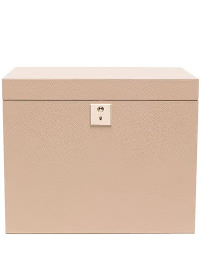 Smythson Leather Trinket Box In Neutrals