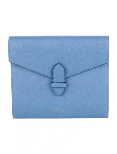 Pre-owned Smythson Leather Wallet In Blue