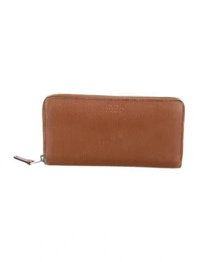Pre-owned Smythson Leather Wallet In Brown