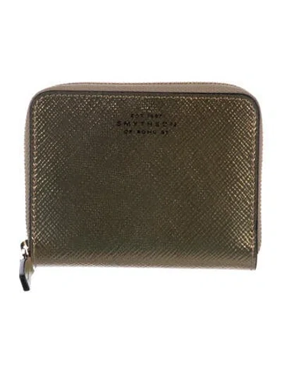 Pre-owned Smythson Leather Wallet In Gold