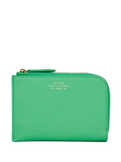 Smythson 레더 지갑 In Green