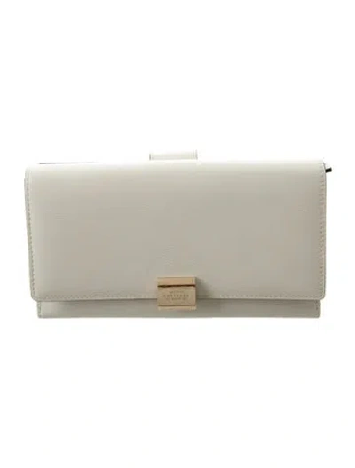 Pre-owned Smythson Leather Wallet In Neutral