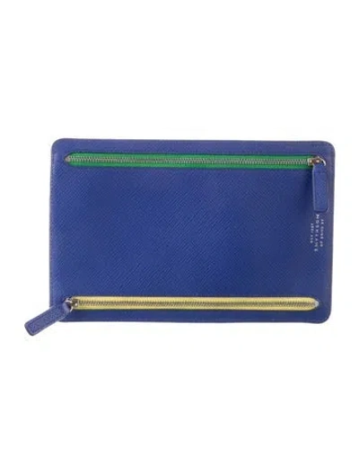 Pre-owned Smythson Leather Wallet In Purple