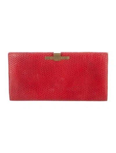 Pre-owned Smythson Leather Wallet In Red