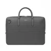 Smythson Lightweight Slim Briefcase In Panama In Storm Grey
