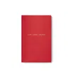 Smythson Live Love Laugh Panama Notebook In Scarlet Red