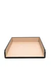 Smythson Ablage Aus Leder Mit Logo-gravur In Black