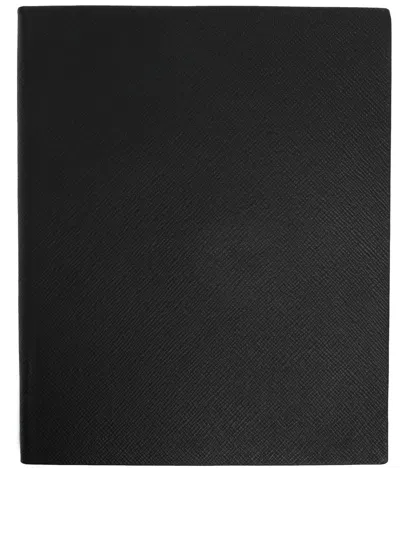 Smythson Notizbuch Aus Leder Mit Logo-print In Black