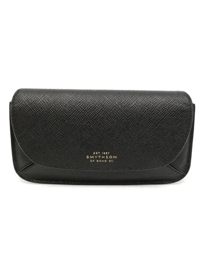 Smythson Sunglasses Case In Panama In Black