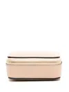 Smythson Logo-stamp Zip Box In Neutrals