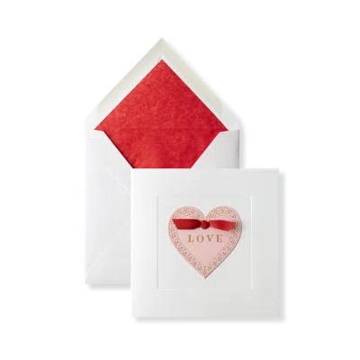 Smythson Love Ribbon Heart Card