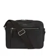 Smythson Zip Crossbody Bag In Ludlow In Black
