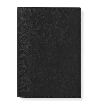 Smythson Ludlow Leather Evergreen Refillable Diary In Black