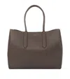 Smythson Day Tote Bag With Zip In Ludlow In Brown