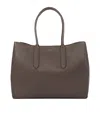 Smythson Day Tote Bag With Zip In Ludlow In Brown