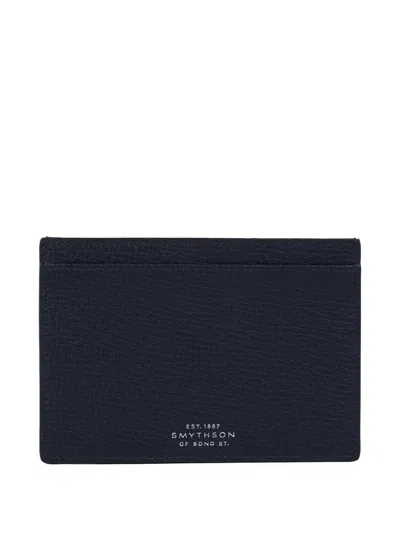 Smythson Ludlow Passport Holder In Blue