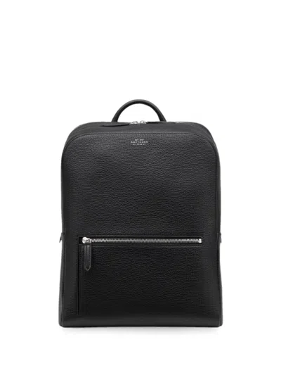 Smythson 러들로 지퍼 백팩 In Black