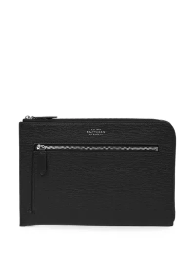 Smythson Ludlow-leather Travel Organiser Pouch In Black