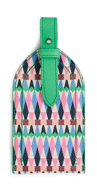 Smythson Luggage Tag Flamingo