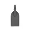 Smythson Luggage Tag In Panama In Storm Grey