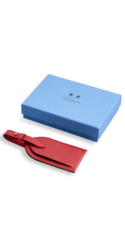 Smythson Luggage Tag Scarlet Red