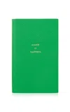 Smythson Make It Happen Leather Notebook In Green