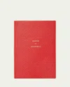 Smythson Make It Happen Panama Leather Pocket Notebook, Scarlet Red In Scarlet Red