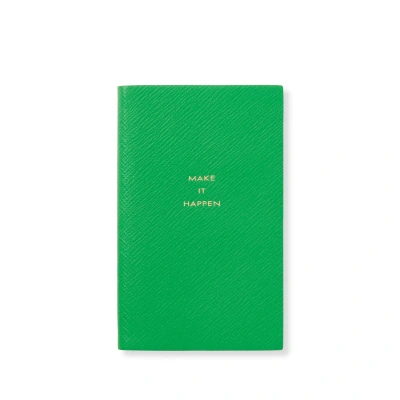 Smythson Make It Happen Panama Notebook In Green