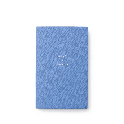 Smythson Make It Happen Panama Notebook In Nile Blue