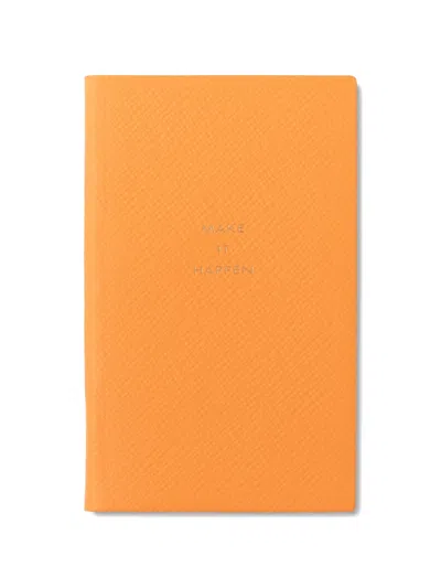 Smythson Make It Happen Panama Notebook In Orange