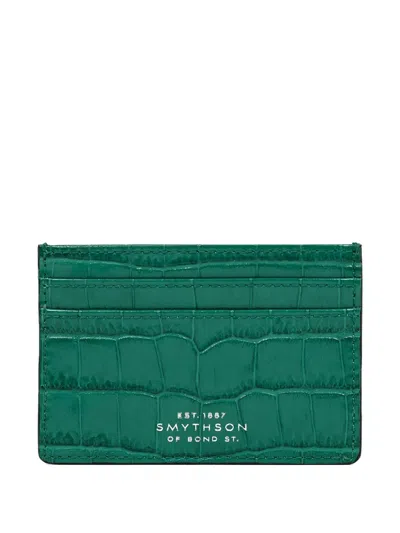 Smythson Mara Card Holder In Green