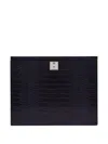 Smythson Mara Crocodile-effect Cocktail Box Set In Blue