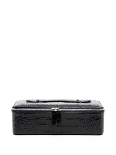 Smythson Mara Jewellery Box In Black