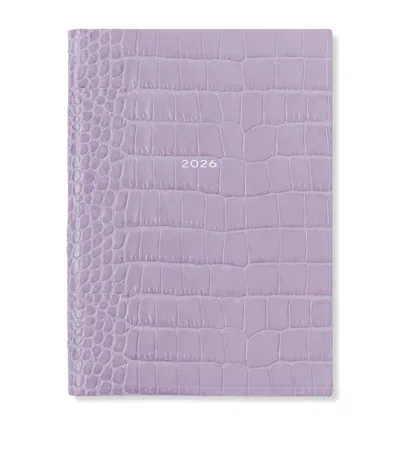 Smythson Mara Leather 2026 Soho Planner In Purple