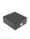 Smythson Mara Lock Watch Box In Black