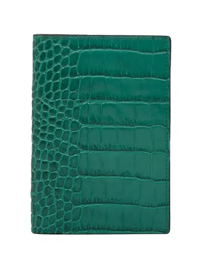 Smythson Mara Passport Cover In Metallic