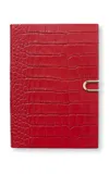 Smythson Mara Soho Leather Notebook In Red
