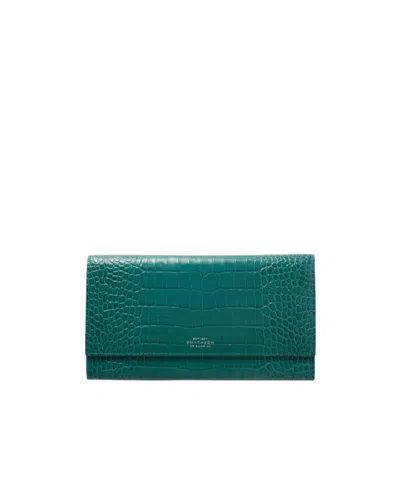 Smythson Marshall Mara Travel Wallet In Green