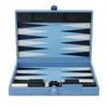 Smythson Medium Backgammon Case In Panama In Nile Blue