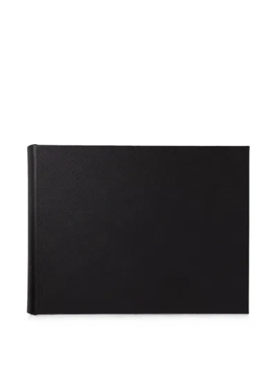 Smythson Medium Panama-leather Photo Album In Black
