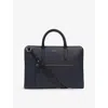 Smythson Mens Navy Ludlow Ultra-slim Grained-leather Briefcase In Navy