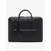 Smythson Large Briefcase With Zip Front In Ludlow In Black
