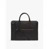 Smythson Leather Ultra Slim Briefcase In Black