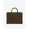 Smythson Mens Dark Olive Ludlow Ultra-slim Leather Briefcase In Green