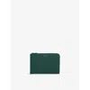 Smythson Mens Panama Leather Slim Pouch Forest Green In Forest Green