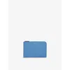 Smythson Mens Panama Leather Slim Pouch Nile Blue