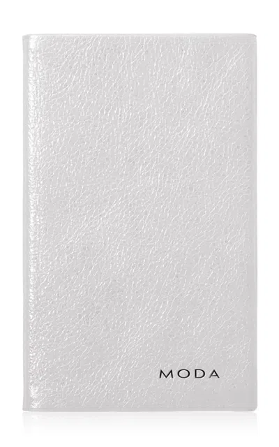 Smythson - Metallic 2027 Panama Notebook With Pocket - Silver
