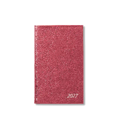 Smythson Metallic 2027 Panama Weekly Diary With Pocket In Rose